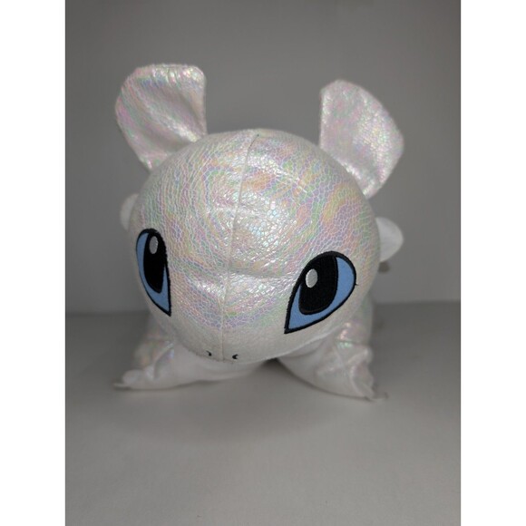 Pillow Pets How to Train Your Dragon White Hidden World Light Fury Sparkle 16" - Picture 1 of 12